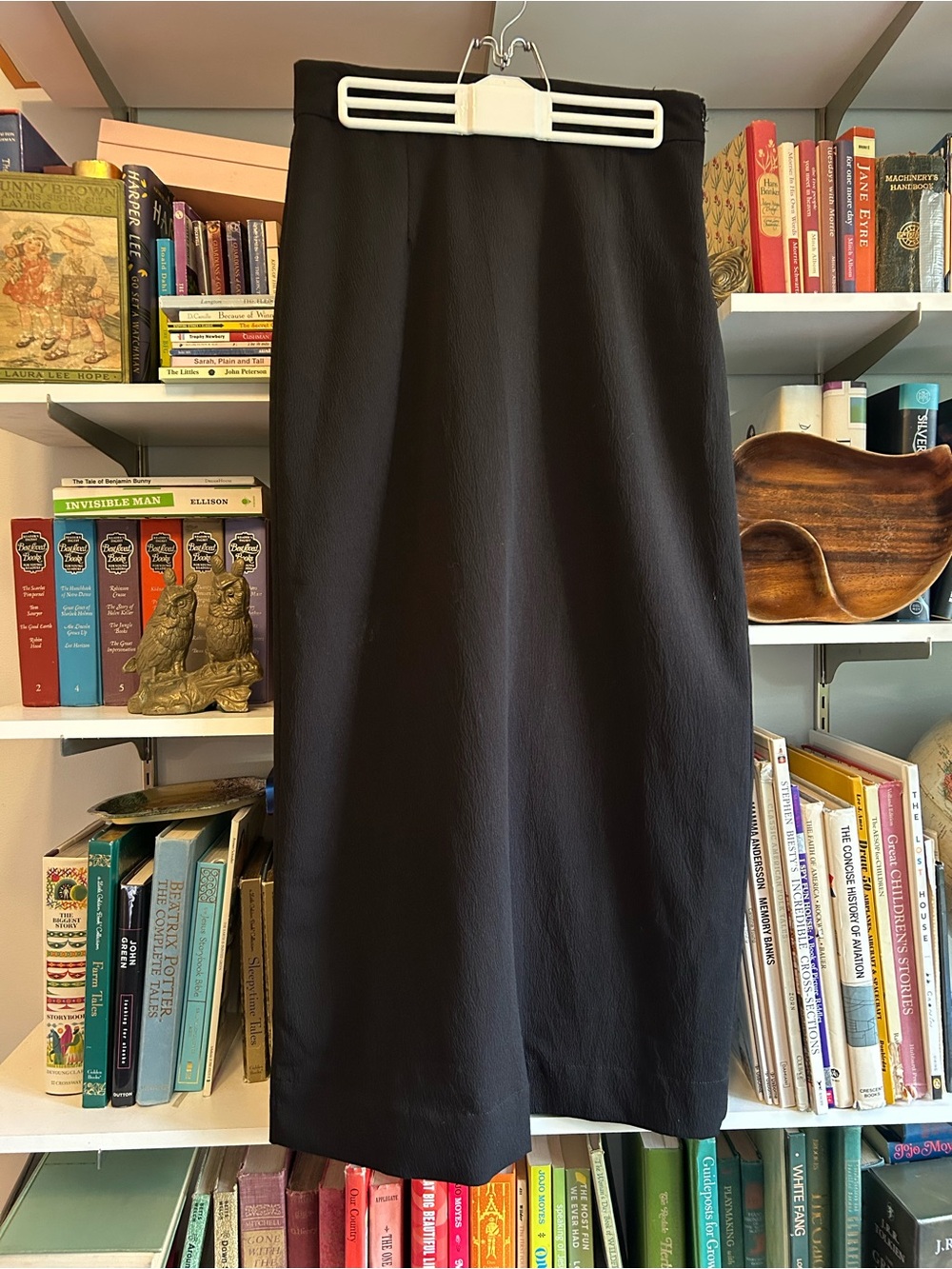 Commense Black Midi Skirt - Straight Tailored Silhouette